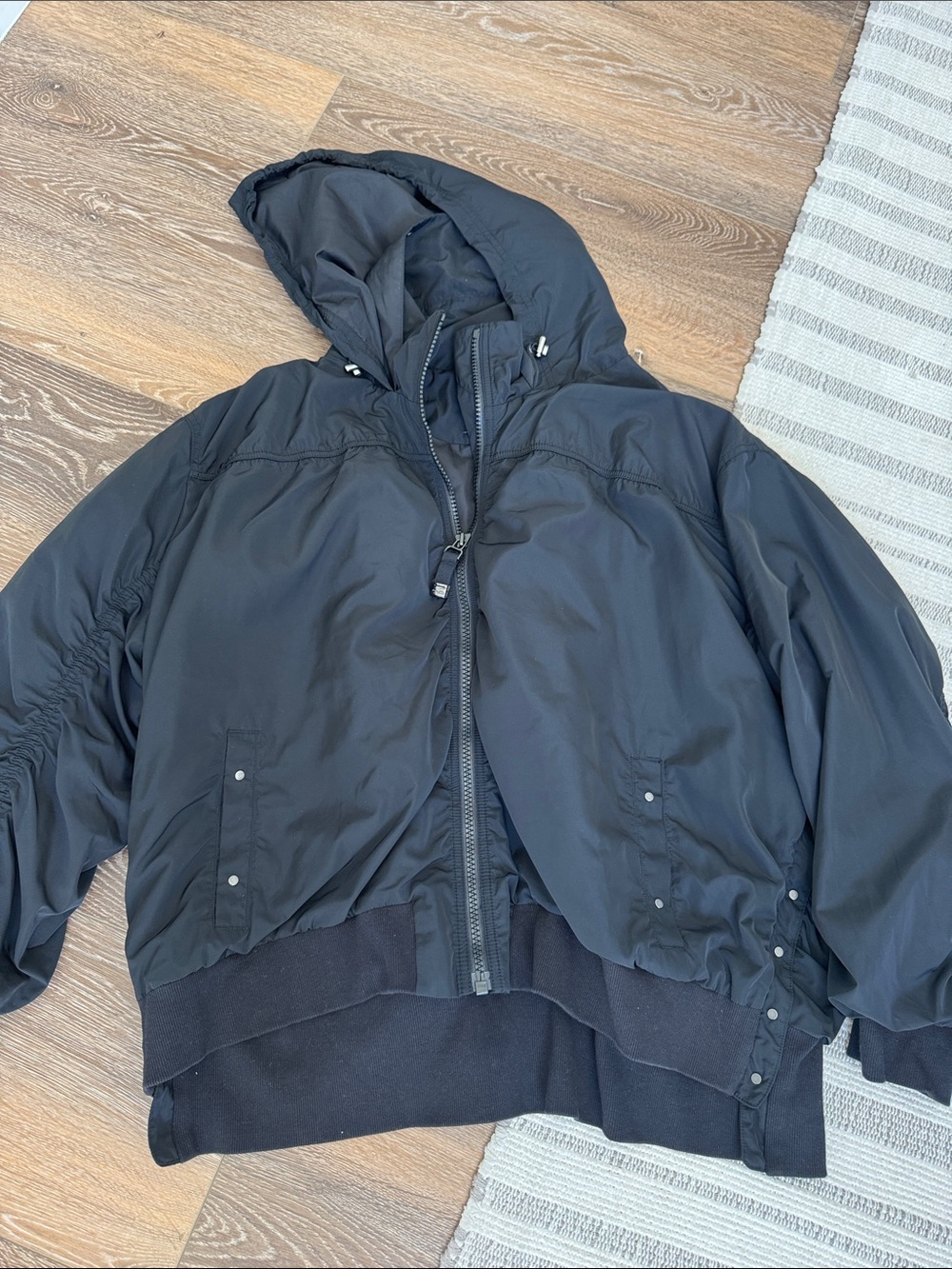3X Athleta Black Hooded Women's Jacket - Classic Lightweight Coat